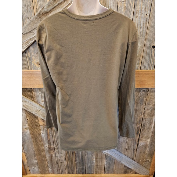 Hethcode size large L henley popover comfort career green - - Picture 2 of 6